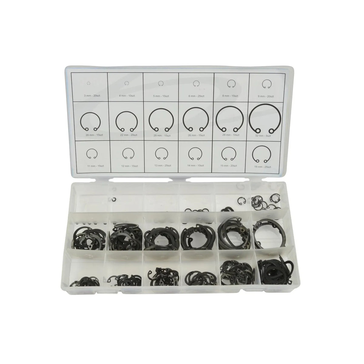 GEKO Assortiment binnenringclips 300 stuks 3-32 mm