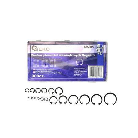 GEKO Assortiment binnenringclips 300 stuks 3-32 mm