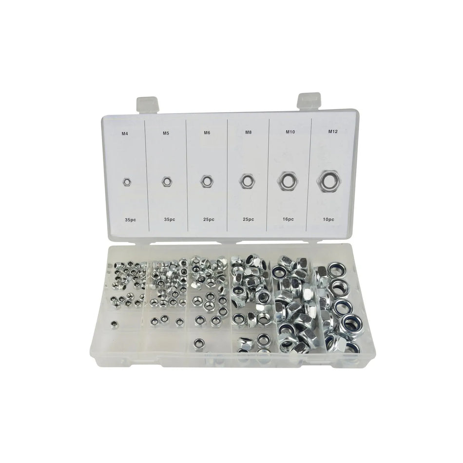 GEKO nylon borgmoer assortiment met nylon inzetstukken 146 stuks M4-M12