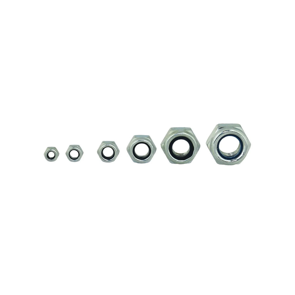 GEKO nylon borgmoer assortiment met nylon inzetstukken 146 stuks M4-M12