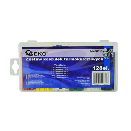 GEKO Heat shrink tubing assortiment 128 stuks 2,5-13 mm