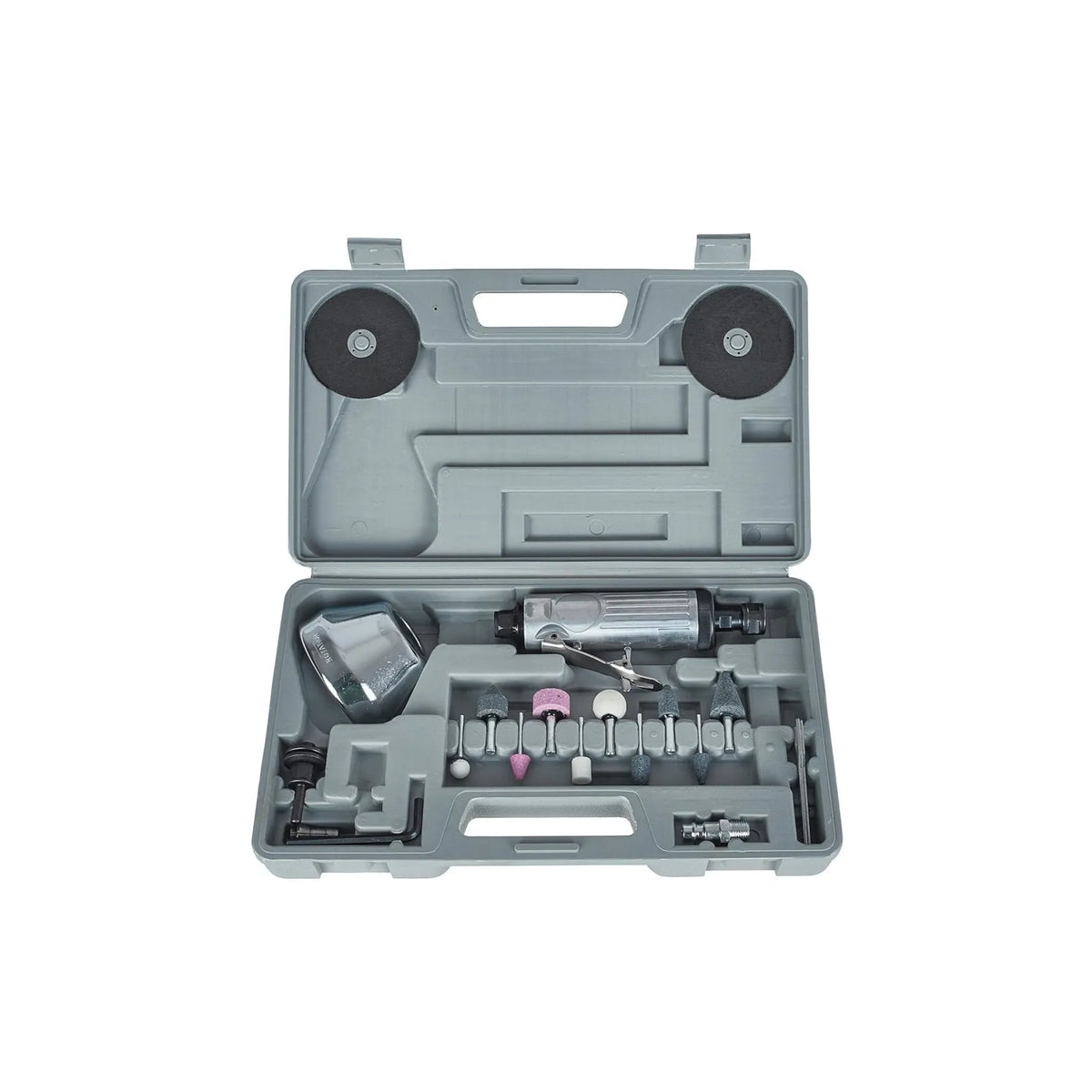 GEKO Pneumatische rechte slijper set met accessoires 18000 rpm 1350 g