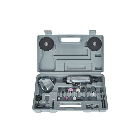 GEKO Pneumatische rechte slijper set met accessoires 18000 rpm 1350 g