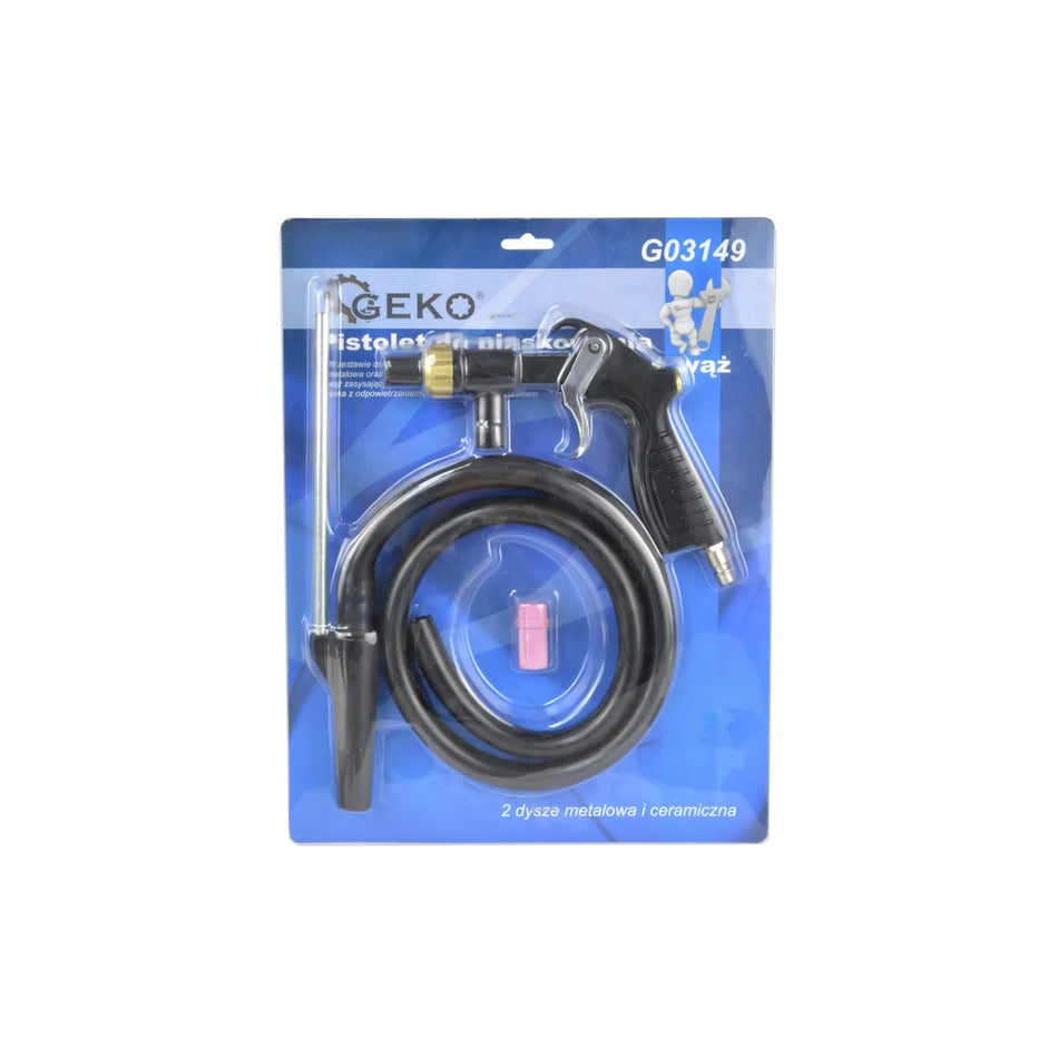 GEKO Zandstraalpistool set met metalen en keramische nozzles