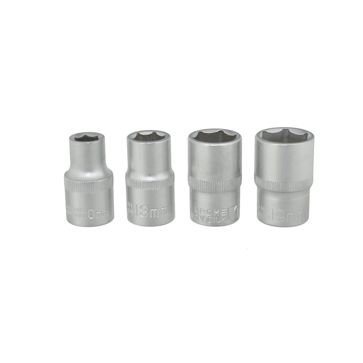 GEKO Dopsleutelset 4-delig 1/2" 10-19 mm Cr-V