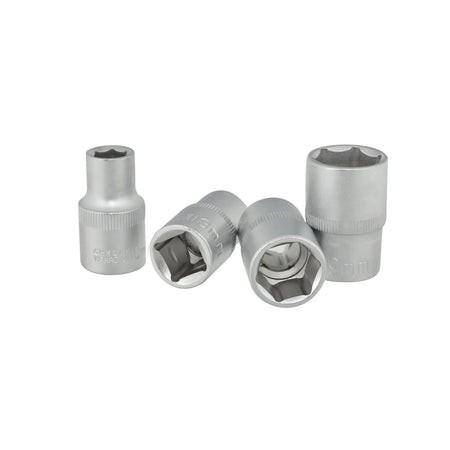 GEKO Dopsleutelset 4-delig 1/2" 10-19 mm Cr-V