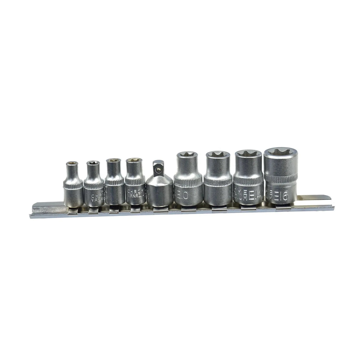 GEKO Dopsleutelset Torx E5-E16 CrV 1/4 & 3/8 inch 9-delig