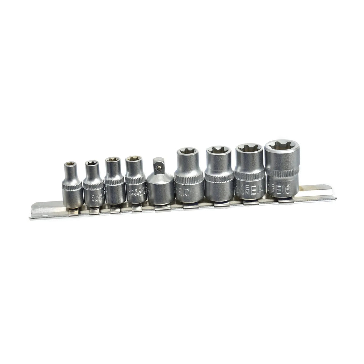 GEKO Dopsleutelset Torx E5-E16 CrV 1/4 & 3/8 inch 9-delig