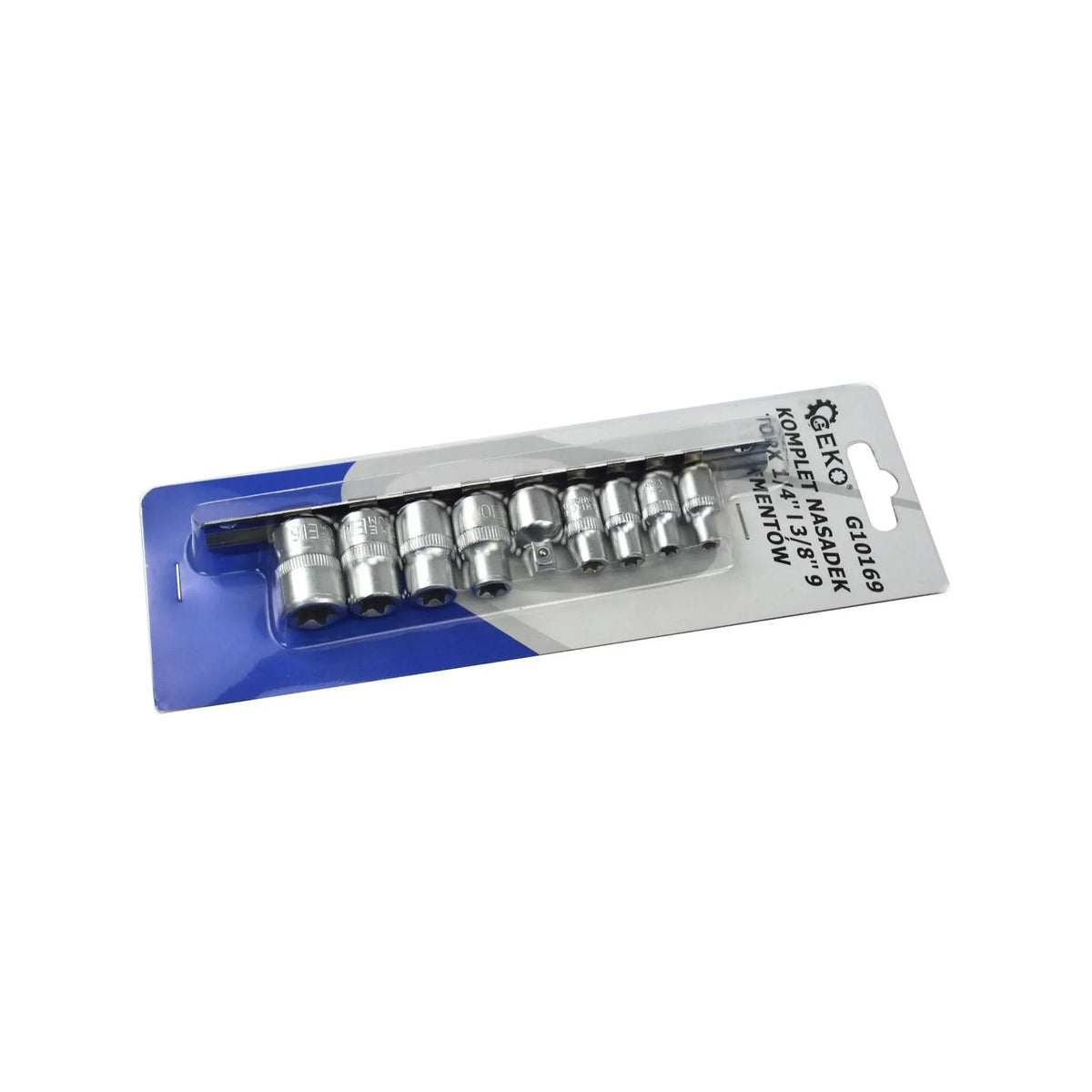 GEKO Dopsleutelset Torx E5-E16 CrV 1/4 & 3/8 inch 9-delig