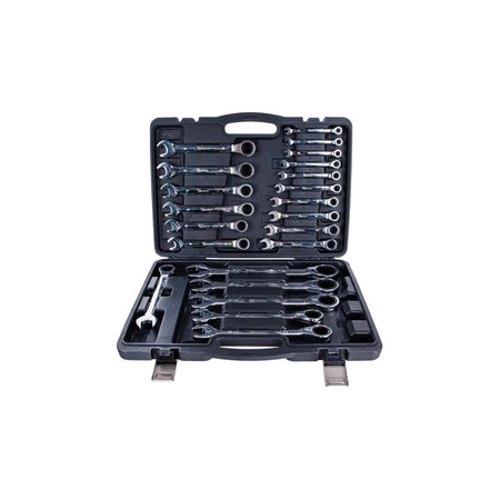GEKO Ratelsleutel set 6-32mm 22-delig met aluminium koffer