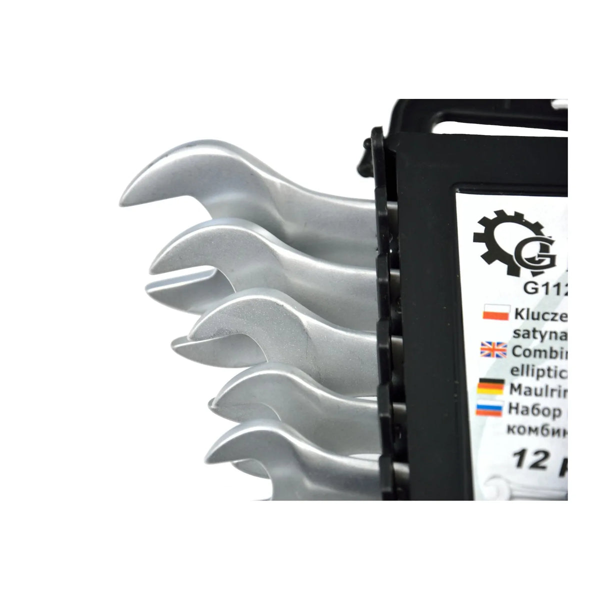GEKO Ringsleutelset satin finish 6-22 mm 12-delig CrV met opbergrek