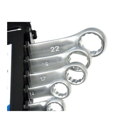 GEKO Ringsleutelset satin finish 6-22 mm 12-delig CrV met opbergrek