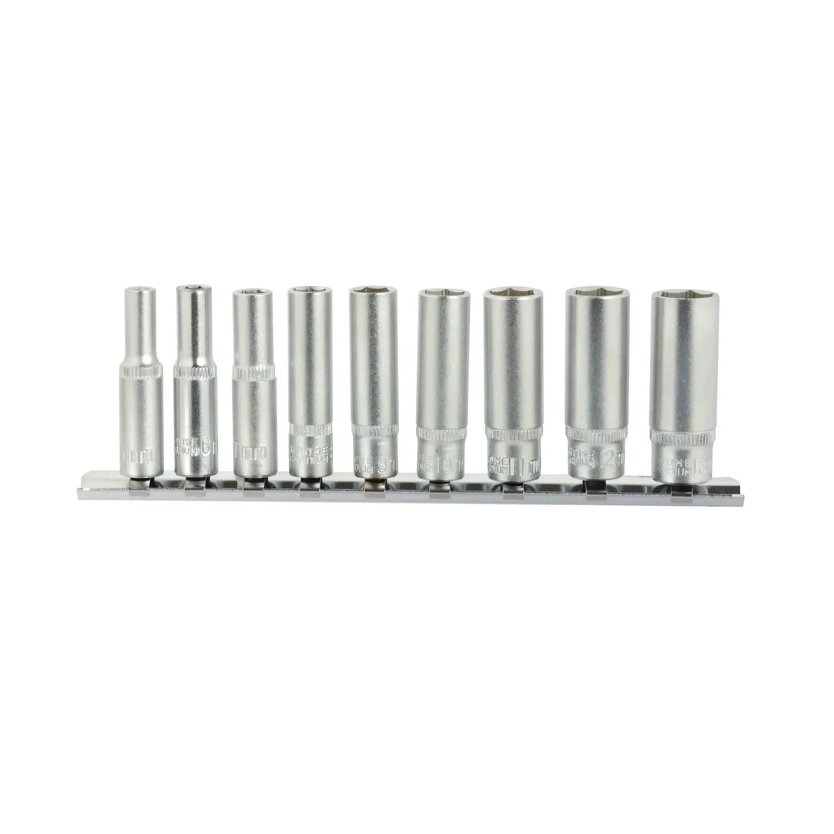 GEKO Diepe doppen set 6-punt 5-13 mm 1/4" aandrijving 9-delig