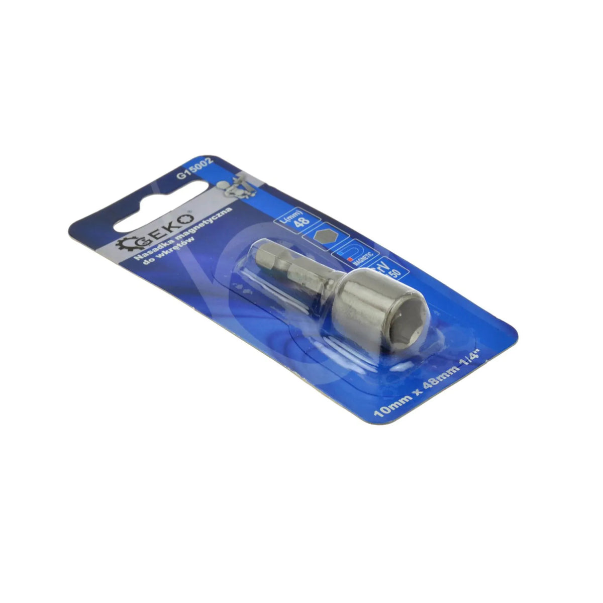 GEKO Schroefbit magnetisch zeskant 10 mm x 48 mm 1/4"