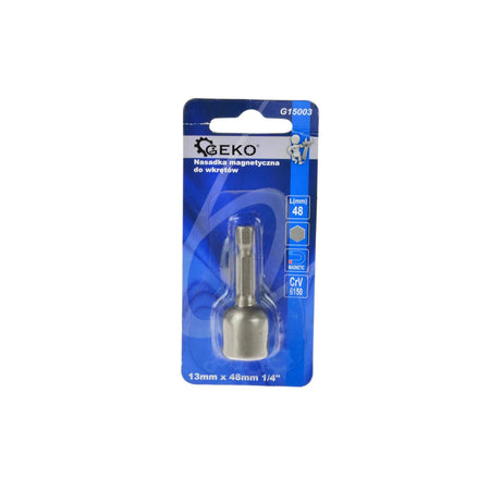 GEKO Magnetische dopbit 13mm x 48mm 1/4"
