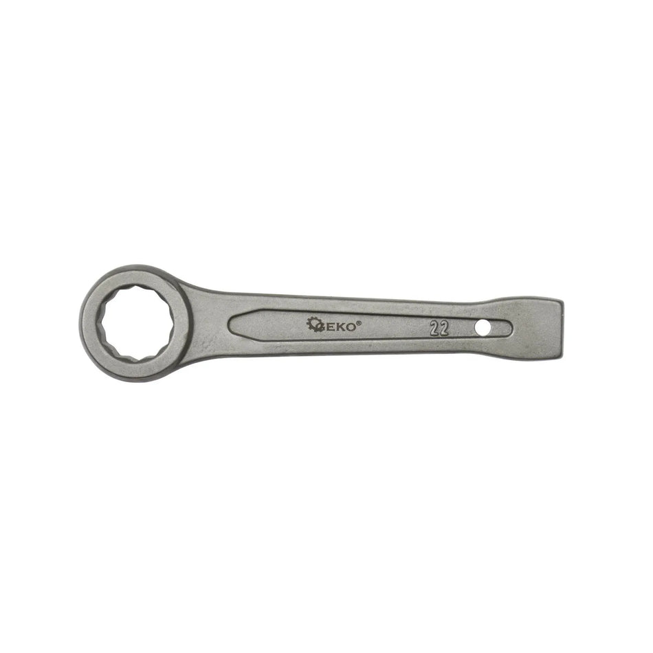 GEKO Ring slogging sleutel 22 mm met vlakke slagvlak