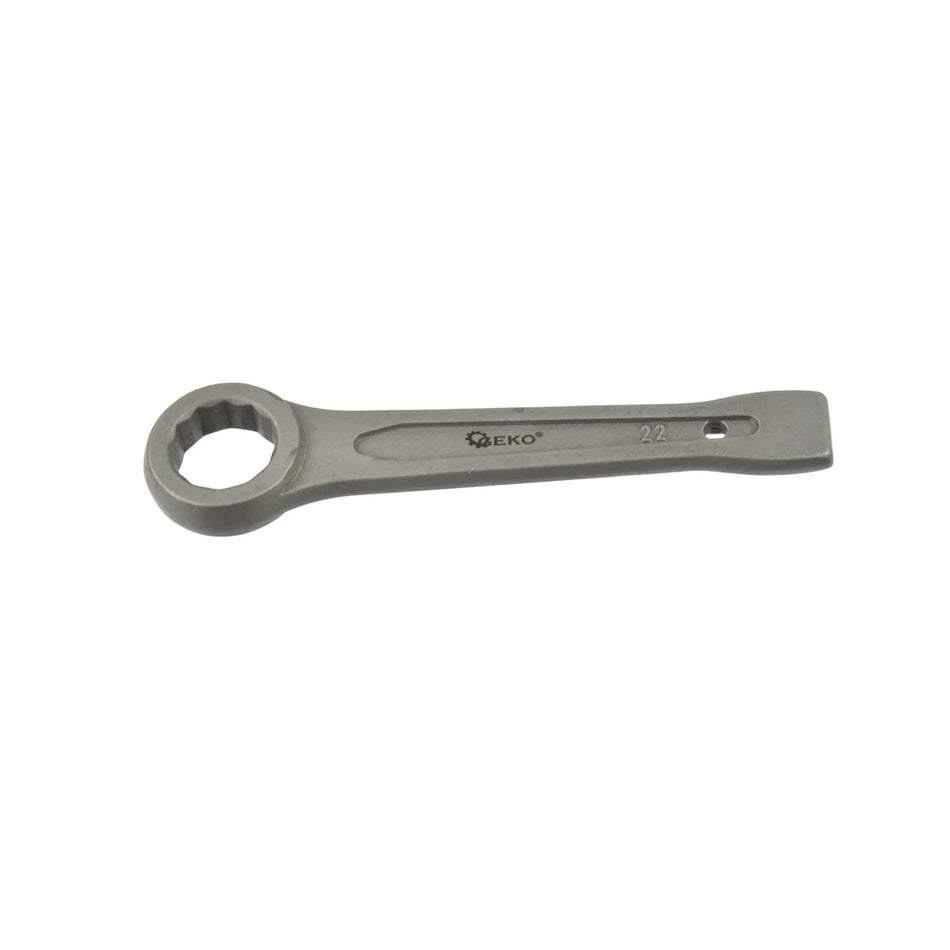GEKO Ring slogging sleutel 22 mm met vlakke slagvlak