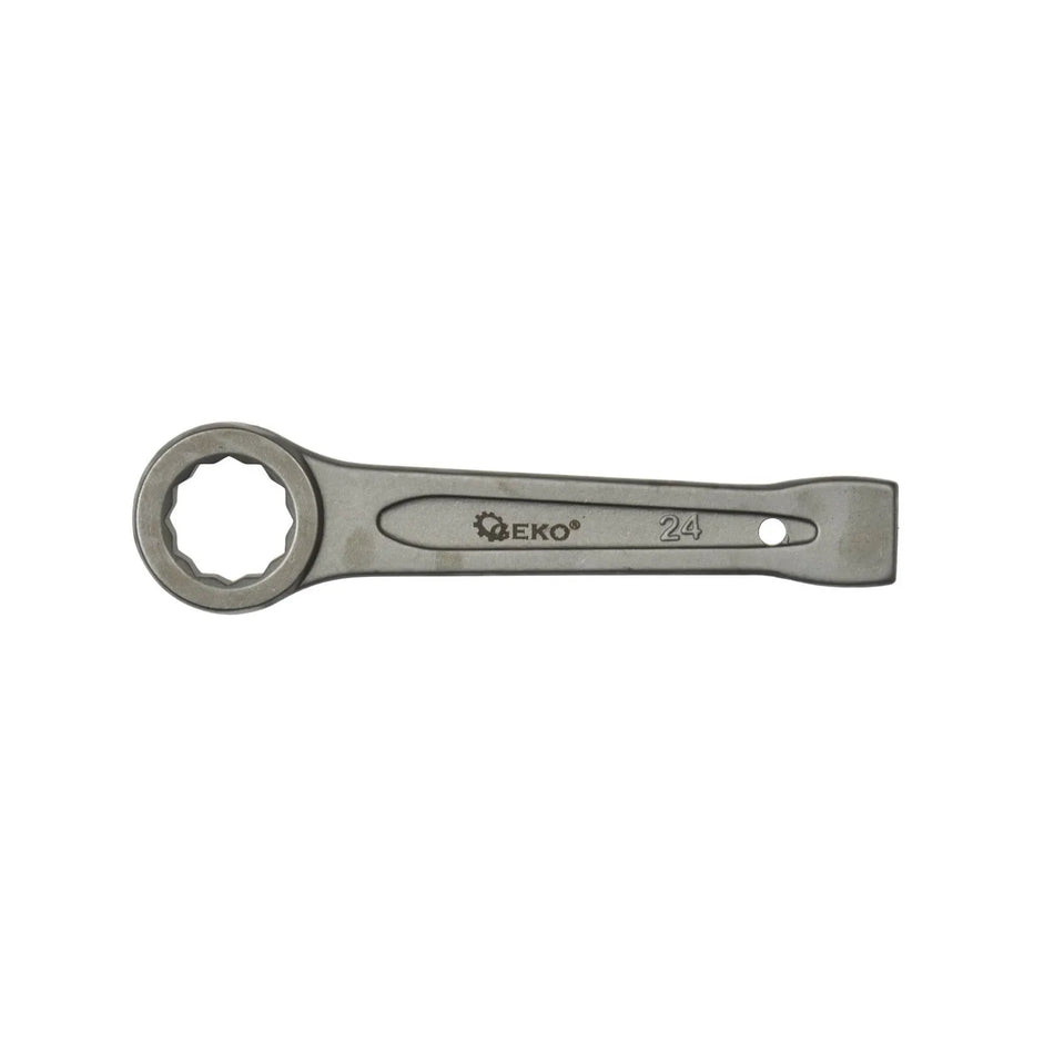GEKO Ring slogging sleutel 24 mm met vlakke slagvlak