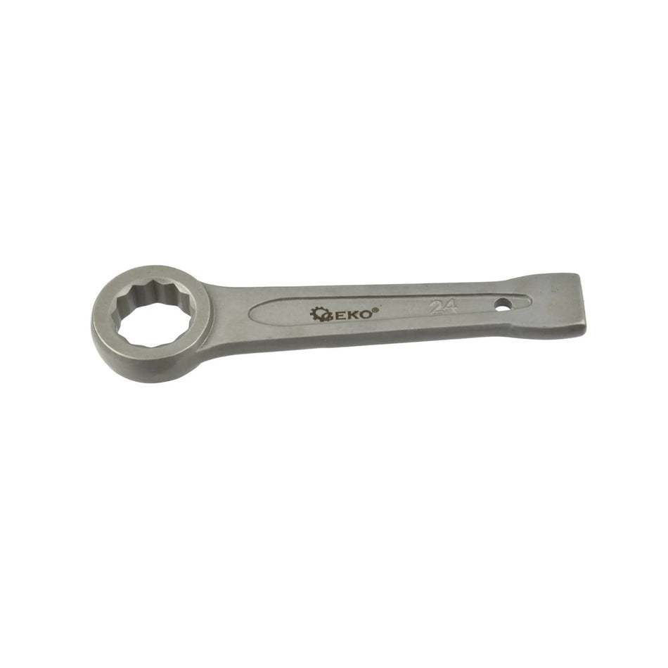 GEKO Ring slogging sleutel 24 mm met vlakke slagvlak