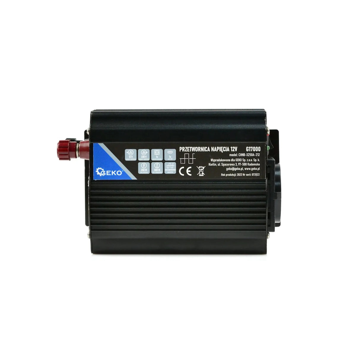 GEKO Voltage converter 12V naar 230V 250/500W met USB-poort