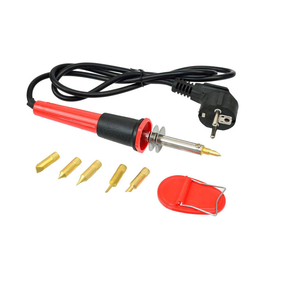 GEKO Houtbrander soldeerbout met 5 tips en kunststof standaard 30 W 230 V