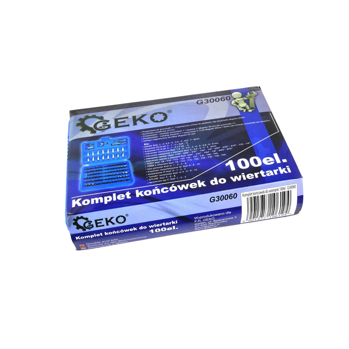 GEKO Schroevendraaierbitset 100-delig carbonstaal met hulpstukken