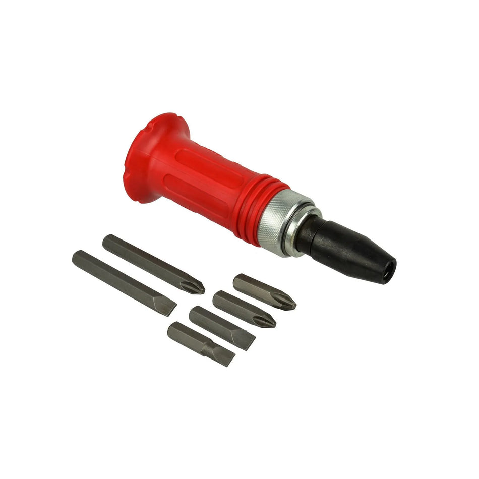 GEKO slagschroevendraaierset 1/2″ met 6 bits – 7-delig