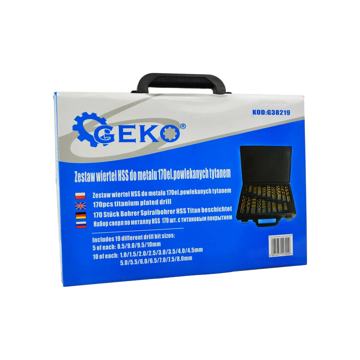 GEKO HSS Titanium Metaalboorset 170-delig