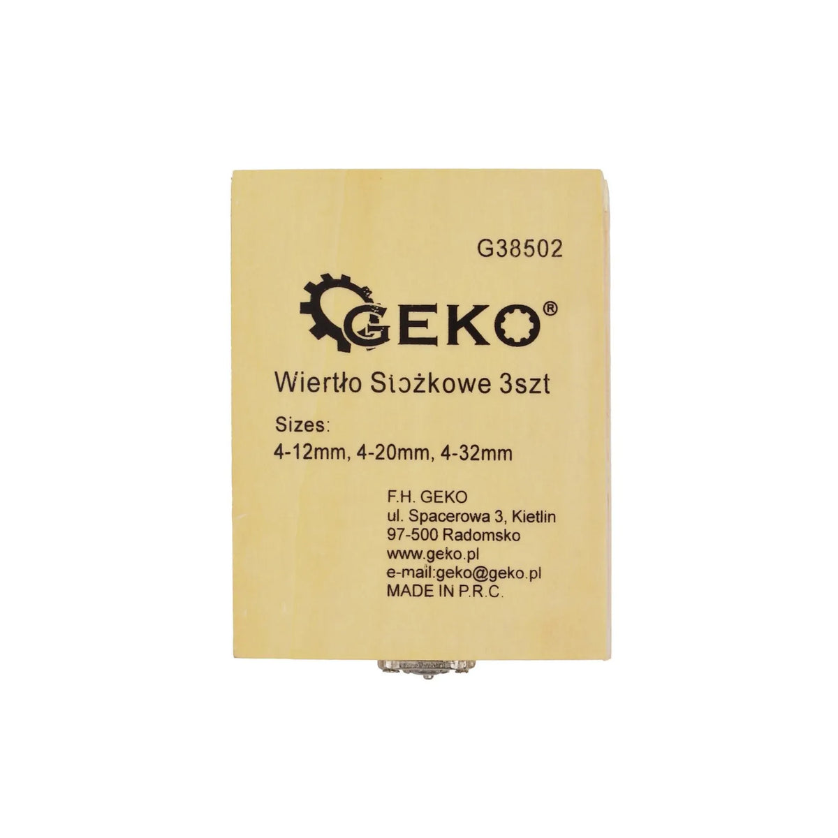 GEKO Set trapboren 3-delig 4-12, 4-20, 4-32 mm titanium coating