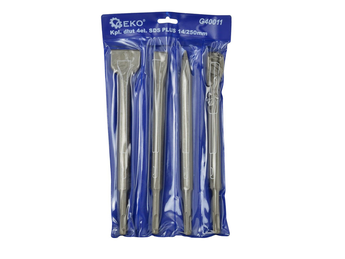 GEKO SDS-Plus Beitelset 4-delig 250 mm