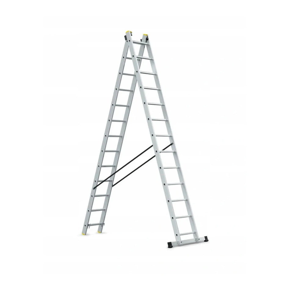 AWTools Aluminium trap 2x13 treden 150 kg multifunctioneel