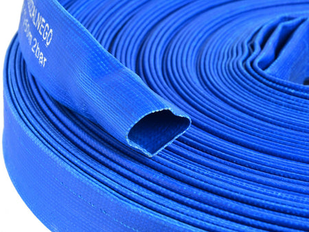 GEKO Platte PVC Waterslang blauw 1 inch x 50 m 2 bar