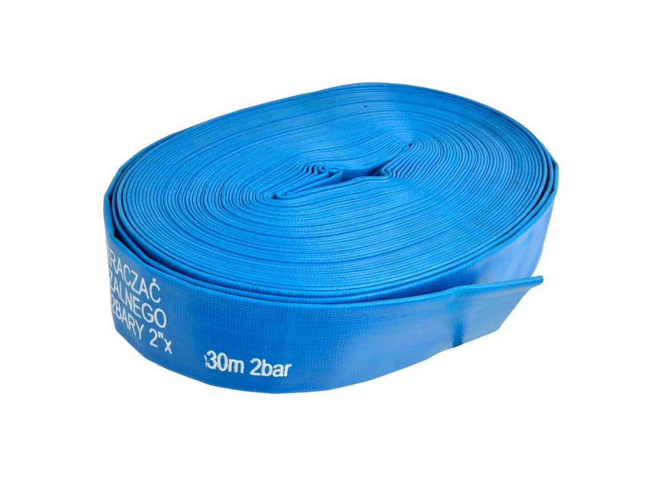 GEKO Platte PVC Waterslang blauw 2 inch x 30 m