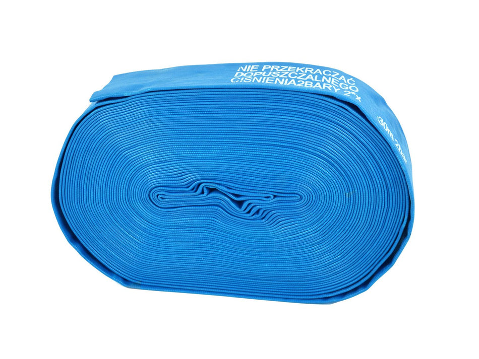 GEKO Platte PVC Waterslang blauw 2 inch x 30 m