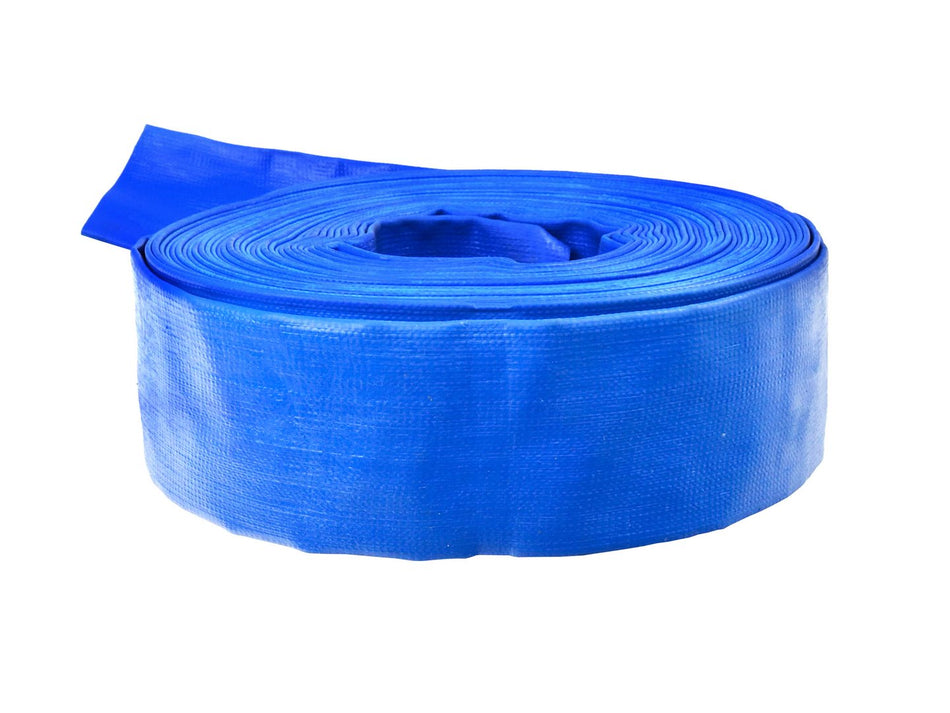 GEKO Platte PVC Waterslang blauw 2 inch x 20 m 2 bar