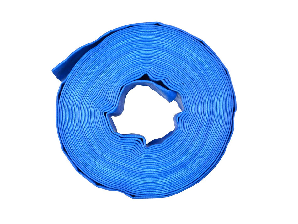 GEKO Platte PVC Waterslang blauw 2 inch x 20 m 2 bar