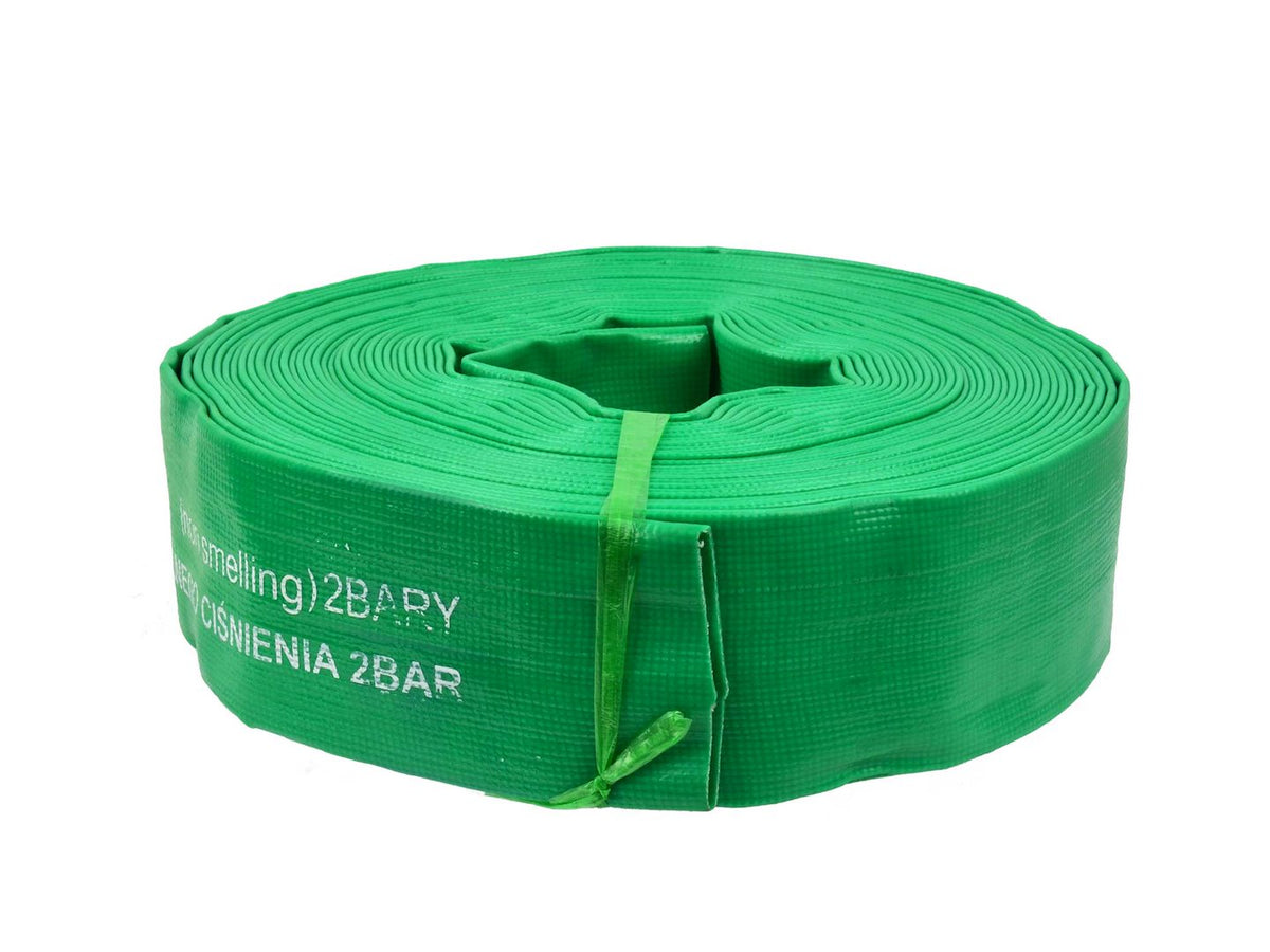 GEKO Platte PVC Waterslang groen 2 inch x 20 m 2 bar