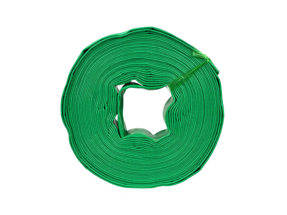 GEKO Platte PVC Waterslang groen 2 inch x 20 m 2 bar
