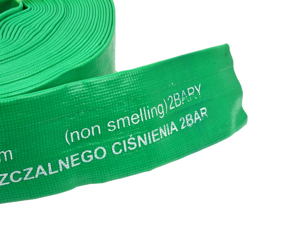 GEKO Platte PVC Waterslang groen 2 inch x 20 m 2 bar