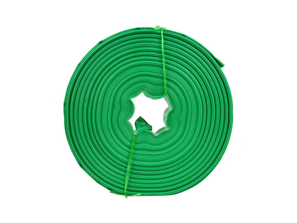 GEKO Platte PVC Waterslang groen 2 inch x 50 m 2 bar