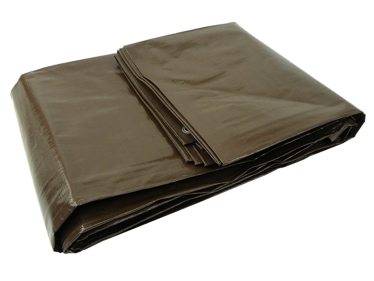 GEKO Afdekzeil PE bruin 200 g/m² 12 x 15 m