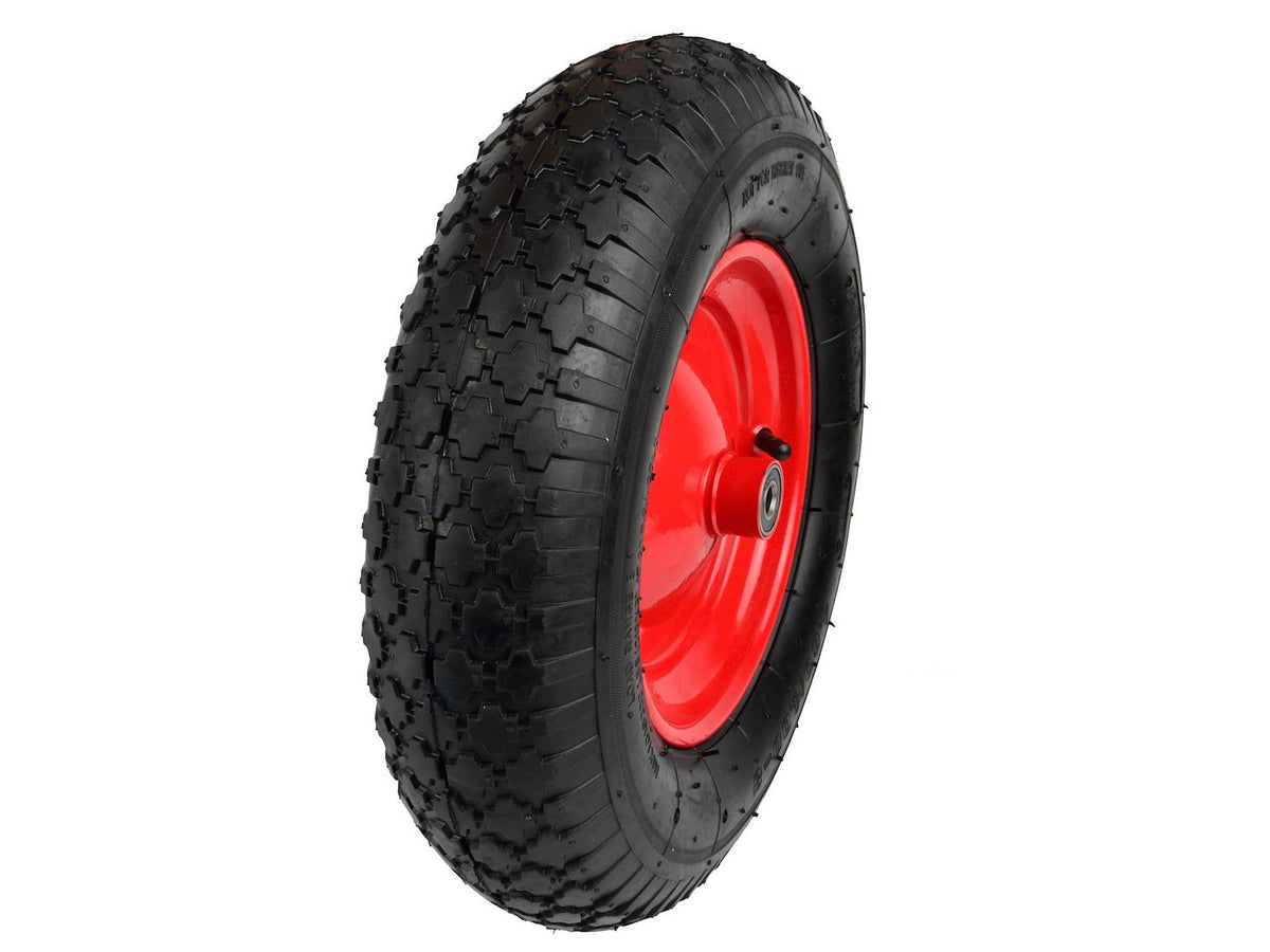 GEKO Rubberwiel 4.00-8 2PR met rode velg