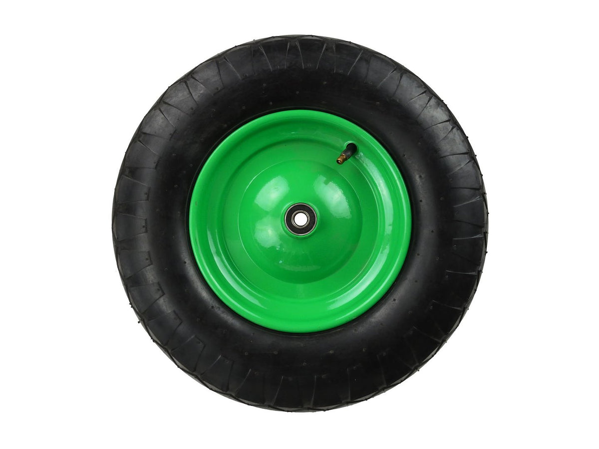 GEKO Rubberwiel 4.00-8 4PR met groene velg