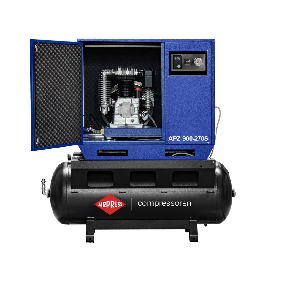 Airpress Stille compressor APZ 900-270S 10 bar 7.5 pk/ 5.5 kW 611 l/min 270 l