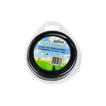 John Gardener Nylon maaidraad heptagonaal 2,7mm zwart 10m