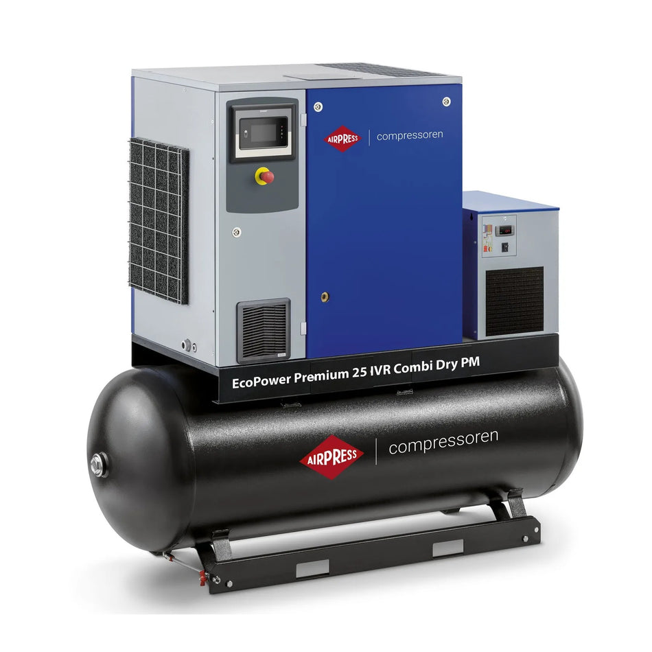 Airpress Schroefcompressor EcoPower Premium 25 Combi Dry PM IVR 13 bar 25 pk/18.5 kW 672-3504 l/min 500 l