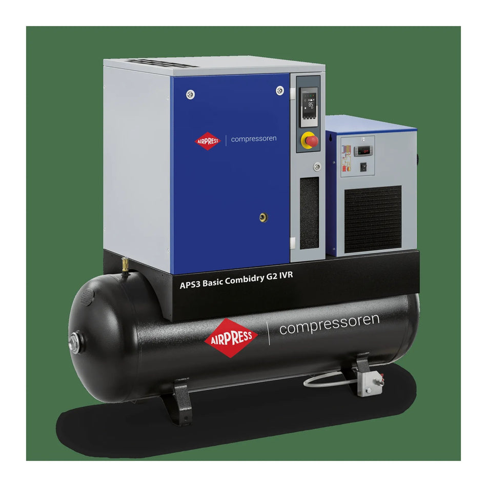 Airpress Schroefcompressor APS 3 Basic Combi Dry G2 IVR 10 bar 3 pk/2.2 kW 200 l