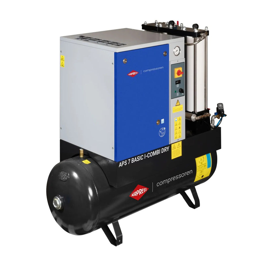 Airpress Schroefcompressor APS 7 Basic i-Combi Dry met adsorptiedroger 60036-OFAG4I 10 bar 7.5 pk/5.5 kW 780 l/min 200 l