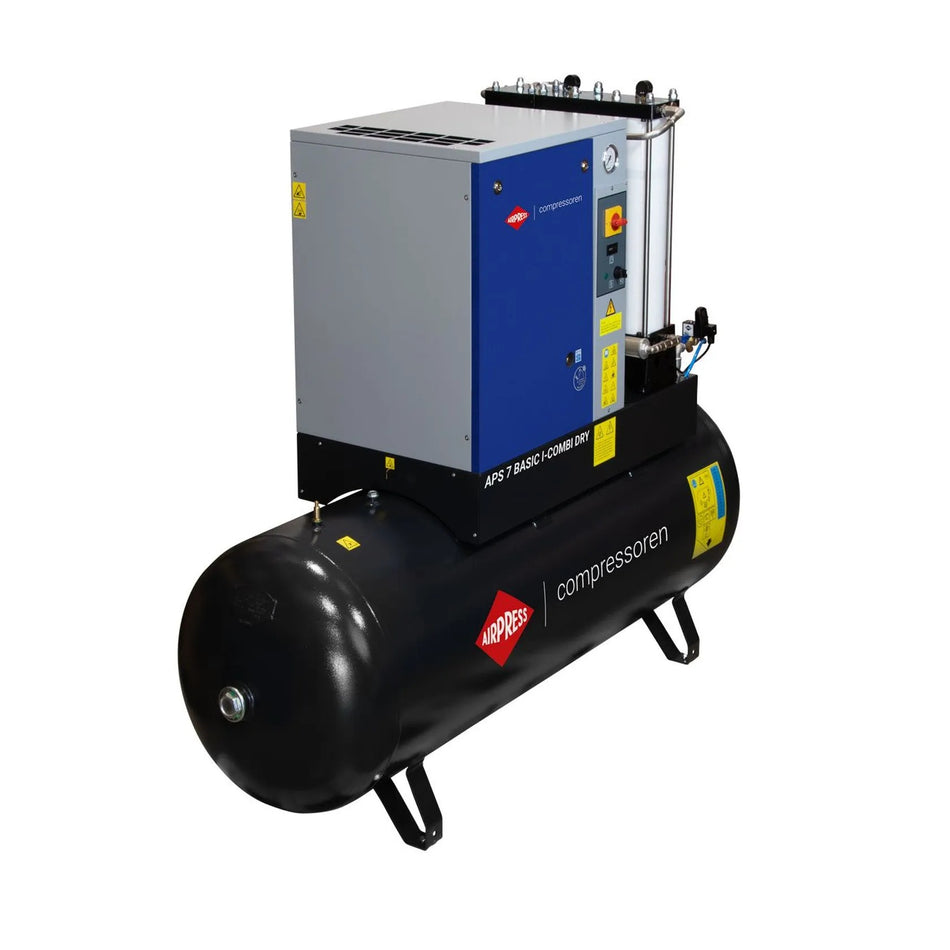 Airpress Schroefcompressor APS 7 Basic i-Combi Dry met adsorptiedroger 60036-OFAG4I 10 bar 7.5 pk/5.5 kW 780 l/min 500 l