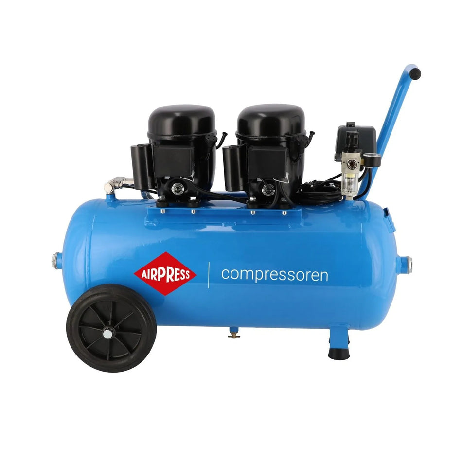 Airpress Stille compressor L 100-50 8 bar 1 pk/0.74 kW 64 l/min 50 l